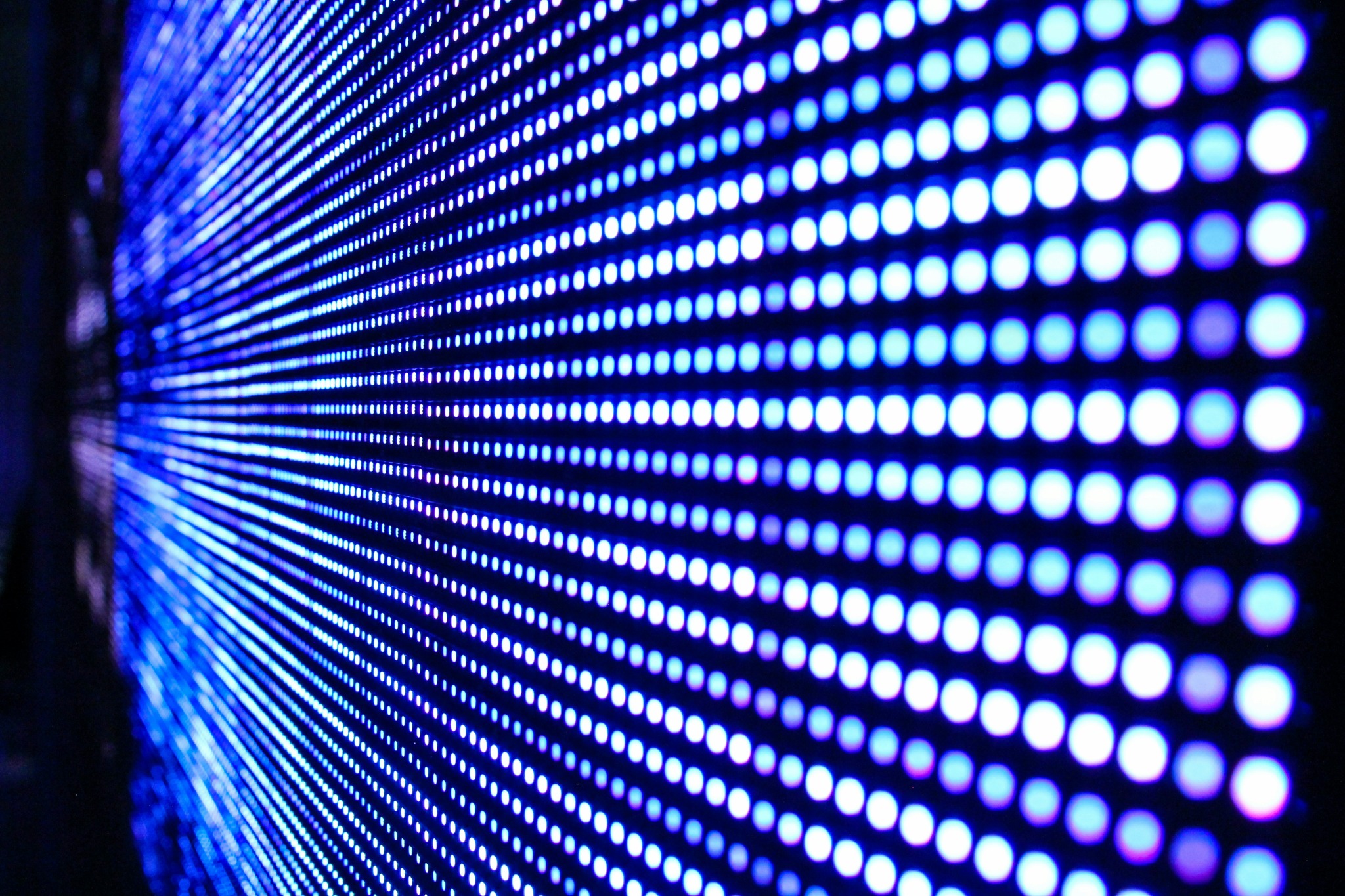 Blue LED light wall